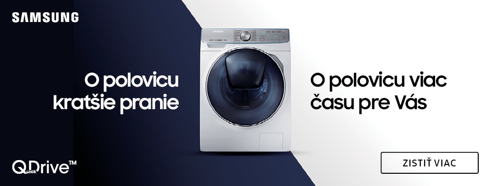 Práčky Samsung s technológiou Quik Drive ušetria čas aj energiu.